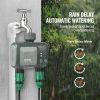 VEVOR WiFi Sprinkler Timer, 2 Outlets, Smart Hose Faucet Water Timer with Brass Inlet, APP Control via 2.4Ghz WiFi or Bluetooth
