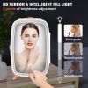 Vevor Mini Fridge for Bedroom, 6L Luxury Skin Care Fridges with Mirror and LED Light, AC/DC Cosmetic Fridge for Office Dorm Car