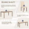 6-Piece Dining Table Set, Wooden Dining Table Set for 6, Kitchen Dining Table Set with 4 Upholstered Chairs and a Bench for Kitchen
