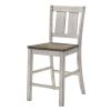 Counter Height Dining 5pc Set Antique White Rustic Style Table Two-Tone Design 4x Chairs Dining Room Furniture