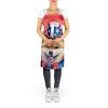 Shiba Inu Patriotic American Apron Cooking Kitchen Server Baking Crafts Gardening for Adult Women Men, Unisex, Large, Multicolor