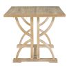 TREXM 6-Piece Retro Rectangular Dining Table Set