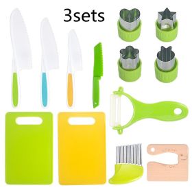 Children's Plastic Birthday Cake Stand Knife Toy Suit (Option: 13Piece Set 3PC)