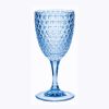 Diamond Cut Plastic Wine Glasses Set of 4 (12oz), BPA Free Acrylic Wine Glass Set, Unbreakable Red Wine Glasses, White Wine Glasses