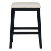TREXM 5-Piece Modern Faux Marble Versatile Bar Table Set with Storage Drawers and Padded Stools